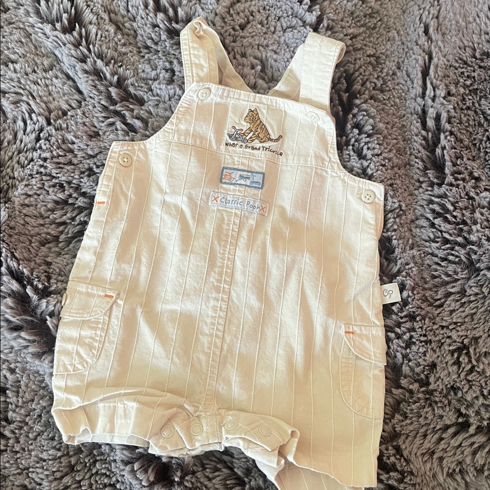 Vintage Disney Classic Winnie the Pooh Overalls Tigger Sz 6M Y2K